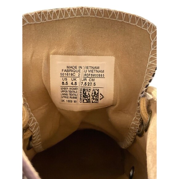 Converse Chuck Taylor AllStar Lux Mid Purple Faux Suede Hidden Wedge Sneaker 6.5 - Picture 10 of 11